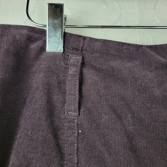 Banana Republic Womens Skirt 12 Purple Corduroy Front Slit‎ Belt Loops Pockets - Picture 12 of 12